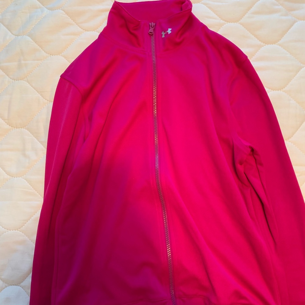 Hot pink under armor sweatshirt
